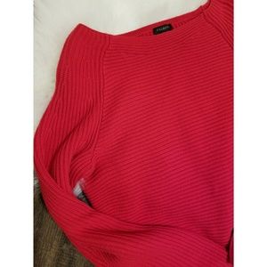 Talbots Red Button Sweater